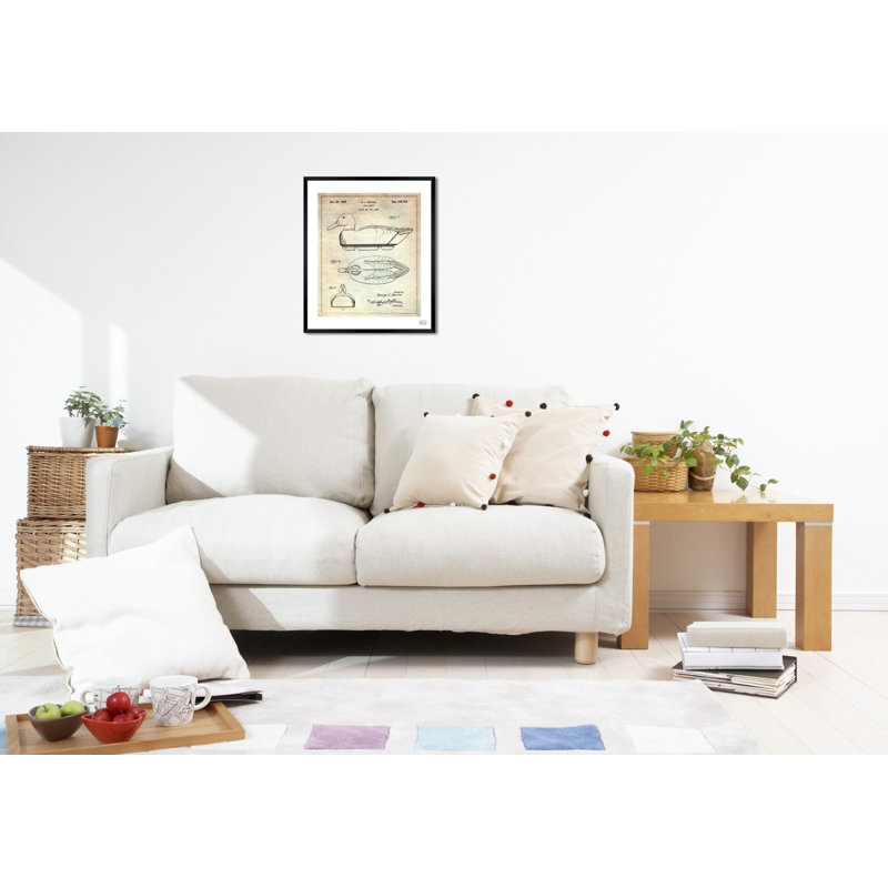 Duck Decoy 1952 - Toile tendue sur toile tendue, H 33,5 po x l 27,5 po