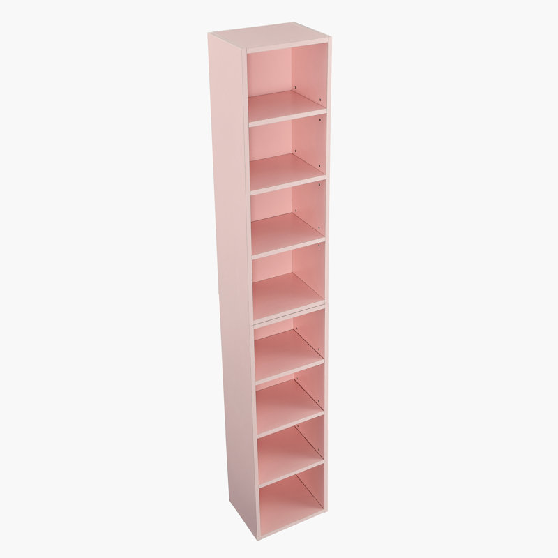 Casier de bibliothèque multifonctionnel 8 niveaux, Rose