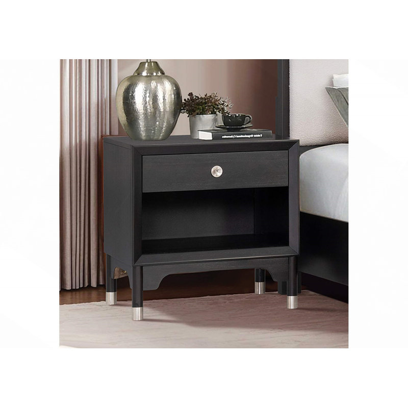 Table de chevet 1Pc, Noir