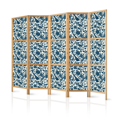 171cm H Solid Wood Folding Room Divider