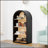4-Tier Black Arched Bookshelf, 43 Inch Tall With Spacious Storage Shelves For Modern And Classic Decor