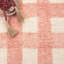 Tapis rose / beige en coton tissé à plat à la main Haddam-2027441001