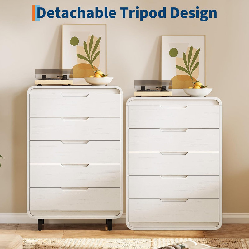 78.5cm W 5 - Drawer Chest of Drawers, White
