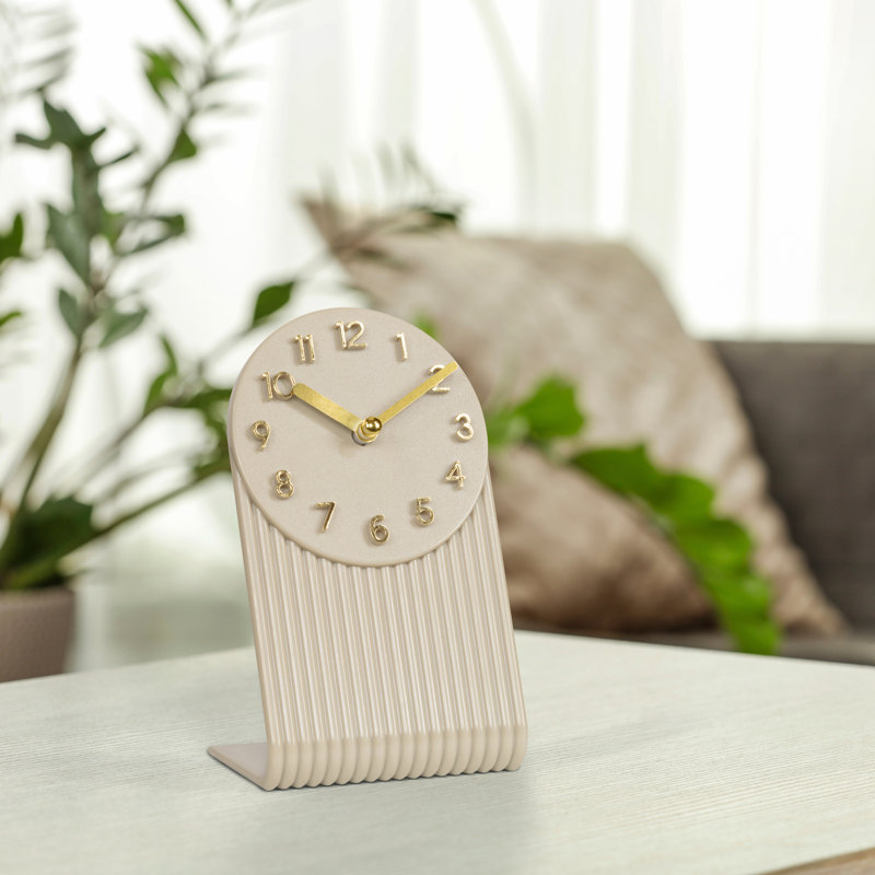 Horloge de table Groove Quartz, Blanc