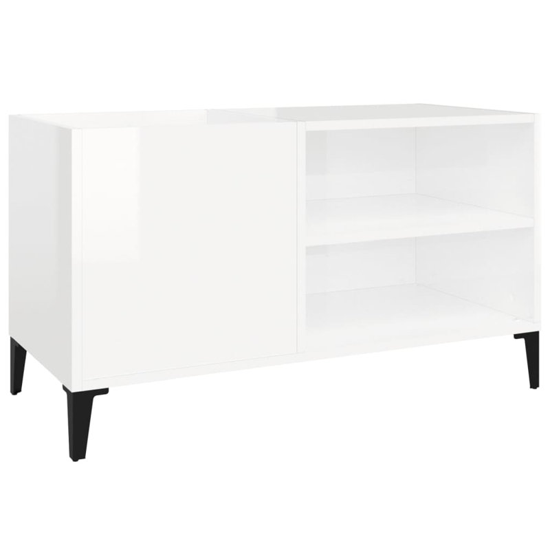Sahithi 48cm H Media Shelves, High Gloss White