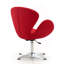 Fauteuil ballon pivotant rembourré en laine Raspberry-25675678