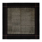 Rug & Kilim’S Art Deco Style Square Rug With Beige-Brown Geometric Patterns