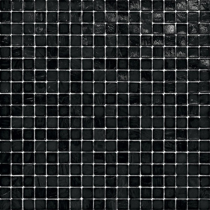 Black 5/8" x 5/8" Glass Mosaic