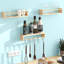 3 tablettes flottantes en bois naturel