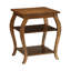 Table de bout carrée avec 2 tablettes, noyer-12228880