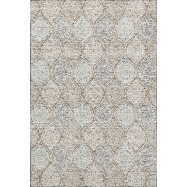 Premium Machine Washable Prisco Taupe Rug