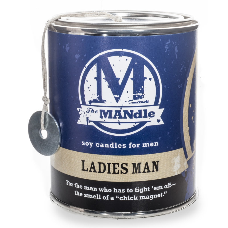 Ladies Man Scented Jar Candle with Metal Holder