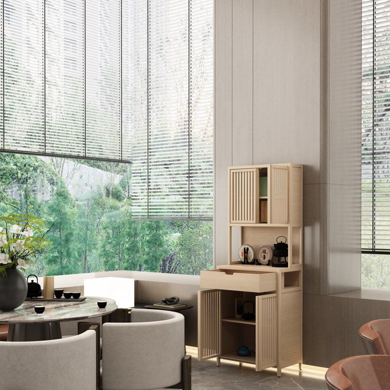 Armoire à thé naturel, rangement à 1 ou 2 tiroirs, look rustique, maison et salle de bain, 73,9 po Hauteur, 27,42 po de profondeur, 15,3 po de largeur avec tiroirs, pour décor de salle de bain, X po, 57,69 lb