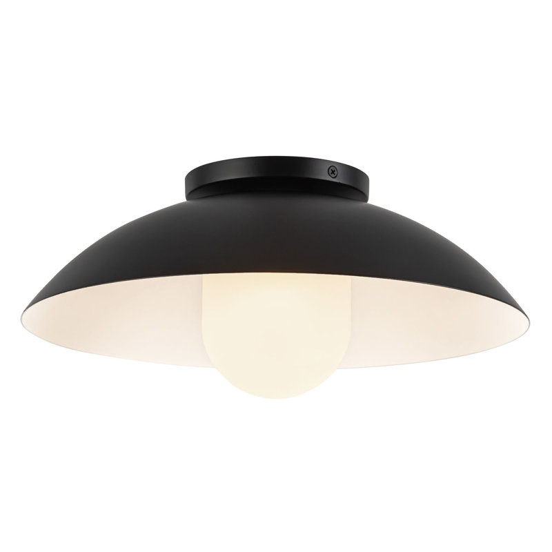 Umbra 14-in Black Semi-Flush Mount, Matte Black