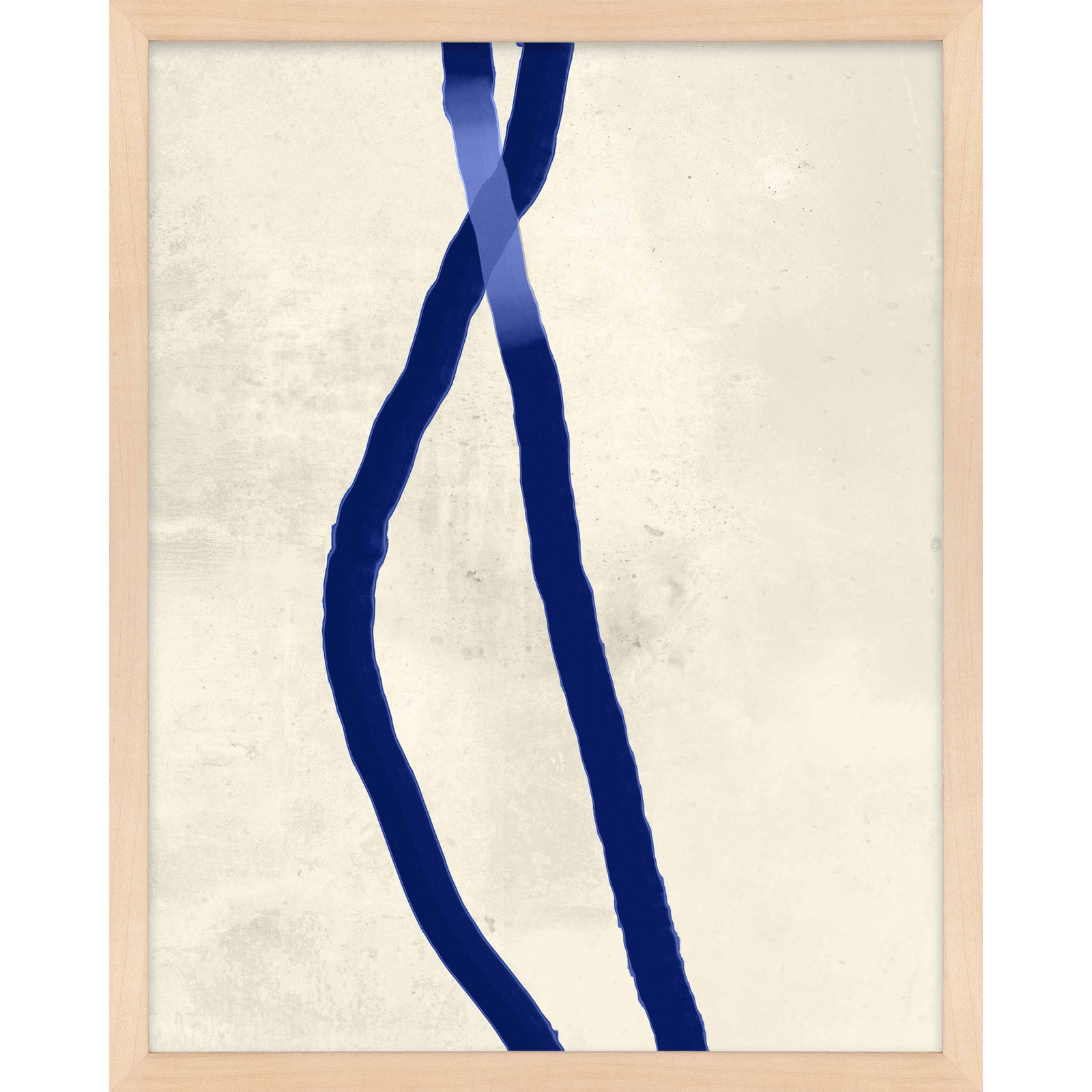 Blue Rope 2 by Jacques Pilon, Maple Framed, 38" H x 30" W x 1.25" D