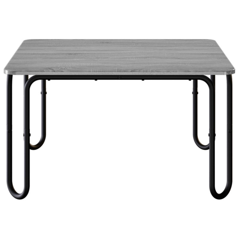 Coffee Table, 45cm H x 59cm W x 59cm D, Grey Sonoma / Black, Grey Sonoma