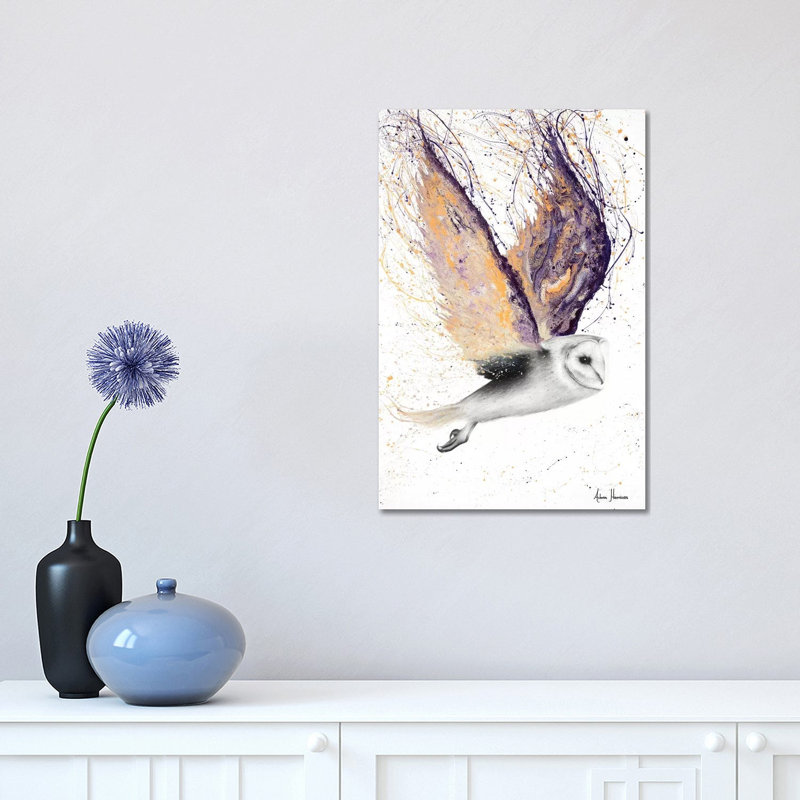 Opal Winged Owl by Ashvin Harrison - Print on Canvas, Wrapped Canvas, 30.48 cm H x 45.72 cm W