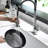 Contemporary Single Handle Lever Kitchen Faucet With Pull Down , , Spring - Down, Multifunctional, Easy Installation Commercial Hole Sink Finish, To Operate, Multifunctional Water Outlet