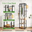 Portemanteau avec tablettes, portemanteau autoportant avec 3 tablettes et 8 crochets