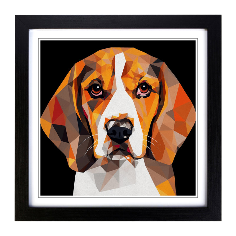 Single Picture Frame Print on Wood, Black