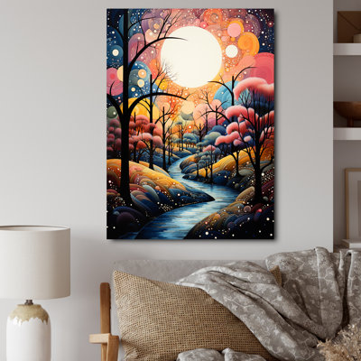 «Lorenn River Whimsical Thorugh Forest Landscape I», reproduction sur toile