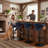 Adjustable Height Bar Stools With Fabric Seat Swivel Stool With Backrest For Kitchen Island, Bar, Home Pub​​-406743105-406839201