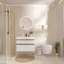 Meuble-lavabo mural blanc 36 po avec lavabo en acrylique intégré, 2 tiroirs à fermeture en douceur, armoire flottante moderne pré-assemblée-2000271840-2000271841