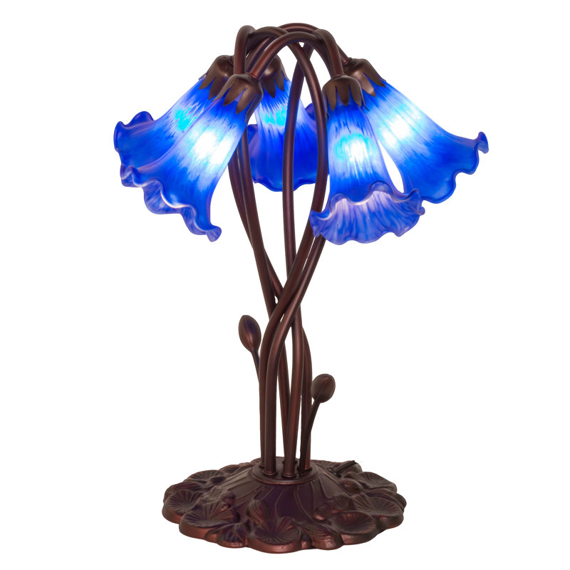Tiffany Table Lamp, Blue, Rocker