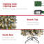 6.5ft Pre-Lit Snow Flocked Pencil Christmas Tree with Multi-Colour LED Lights - Slim Artificial Xmas Tree for Space-Saving Holiday Decor