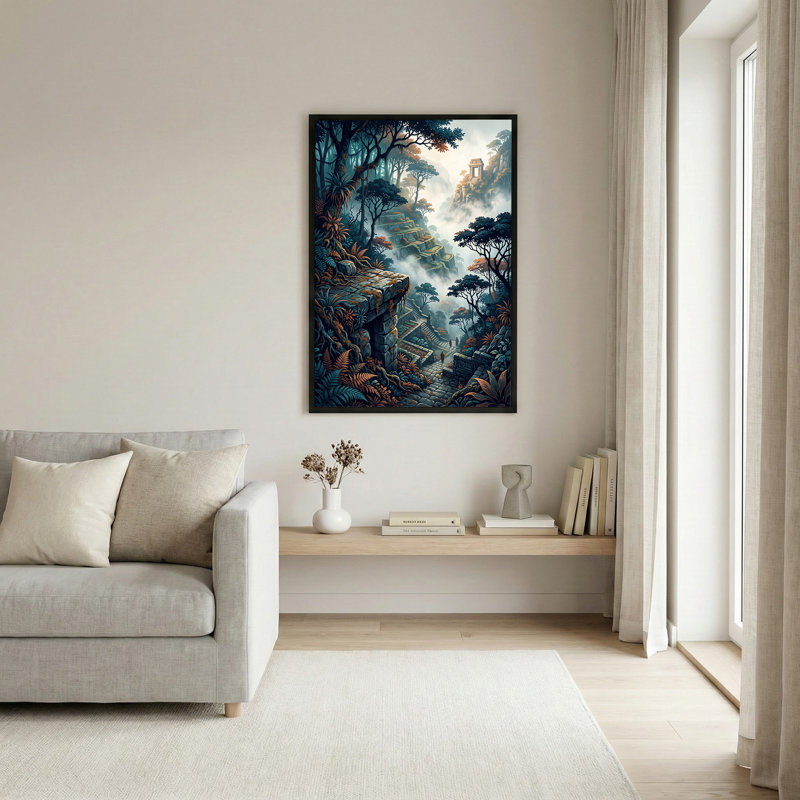Art mural sur toile Misty Jungle, 24"H x 16"W