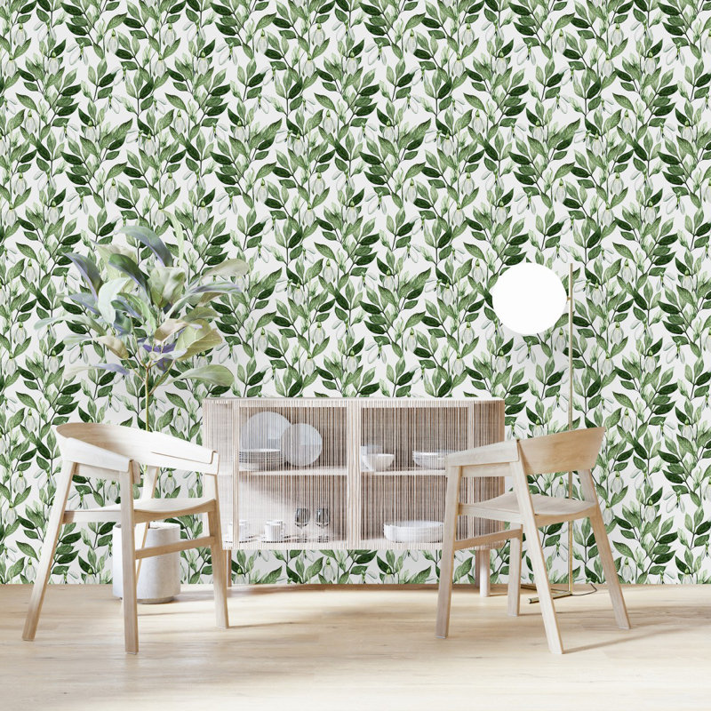 Peel & Stick Floral Wall Mural, 2.08' W x 10.42' L