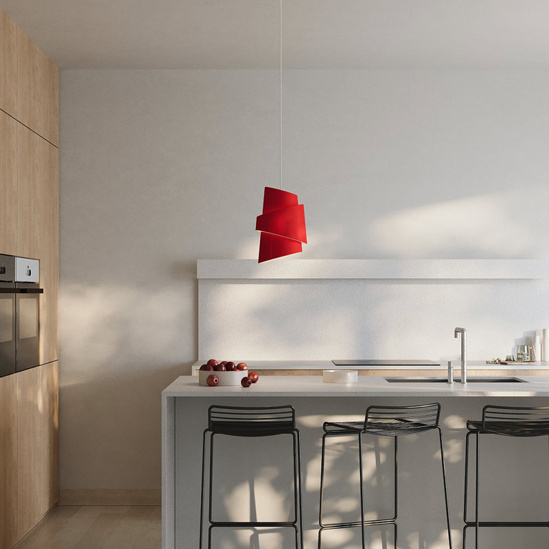 Croissant Pendant Light, White, Poppy