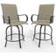 Tabourets de bar pivotants d'extérieur 2 pièces, chaises de patio toutes saisons avec dossier haut et accoudoirs, tabourets de bar pivotants à 360 ° pour patio, terrasse et cour arrière-1769943552