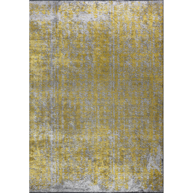 Alyis Abstract Hand Loom Indoor / Outdoor Area Rug, Rectangle 6'6" x 9'10"