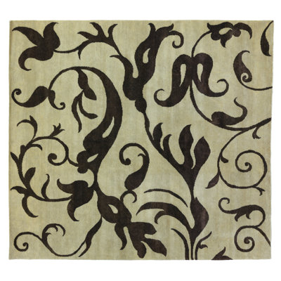 Metro-Velvet Floral Area Rug