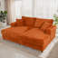 Chaise longue d'intérieur en velours côtelé avec coussins 86 po Giddings-114851494