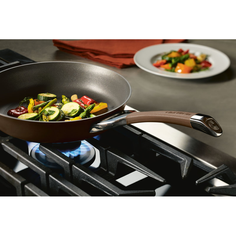 Circulon Symmetry 11.03 in. Non Stick Hard-Anodized Aluminum Frying Pan, Chocolate