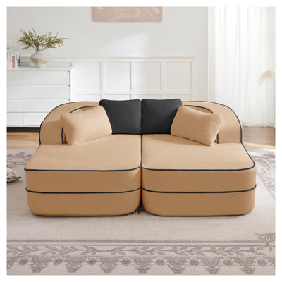 Canapé modulaire 77,2 po Camel Teddy