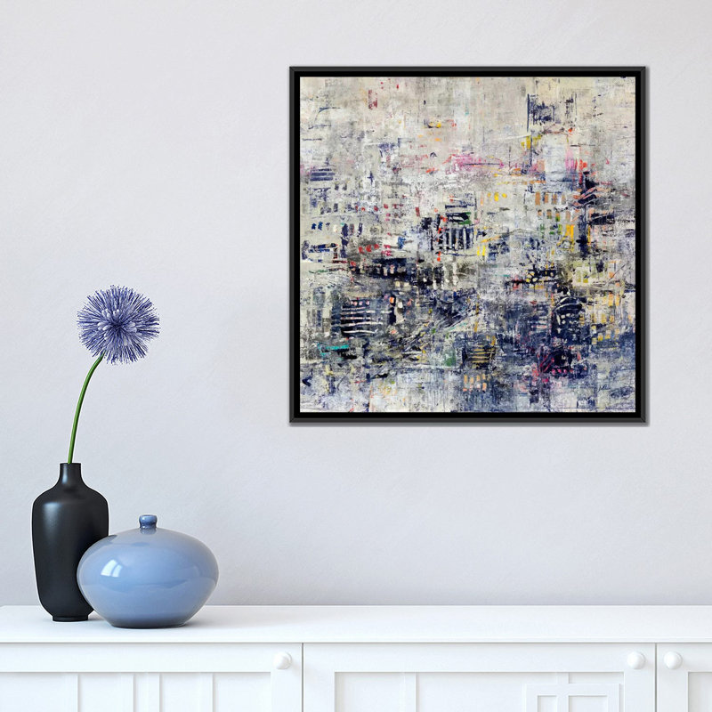 « wé hours », impression sur toile, H 18 po x l 18 po x P 1,5 po, Toile avec cadre noir, Pas de tapis