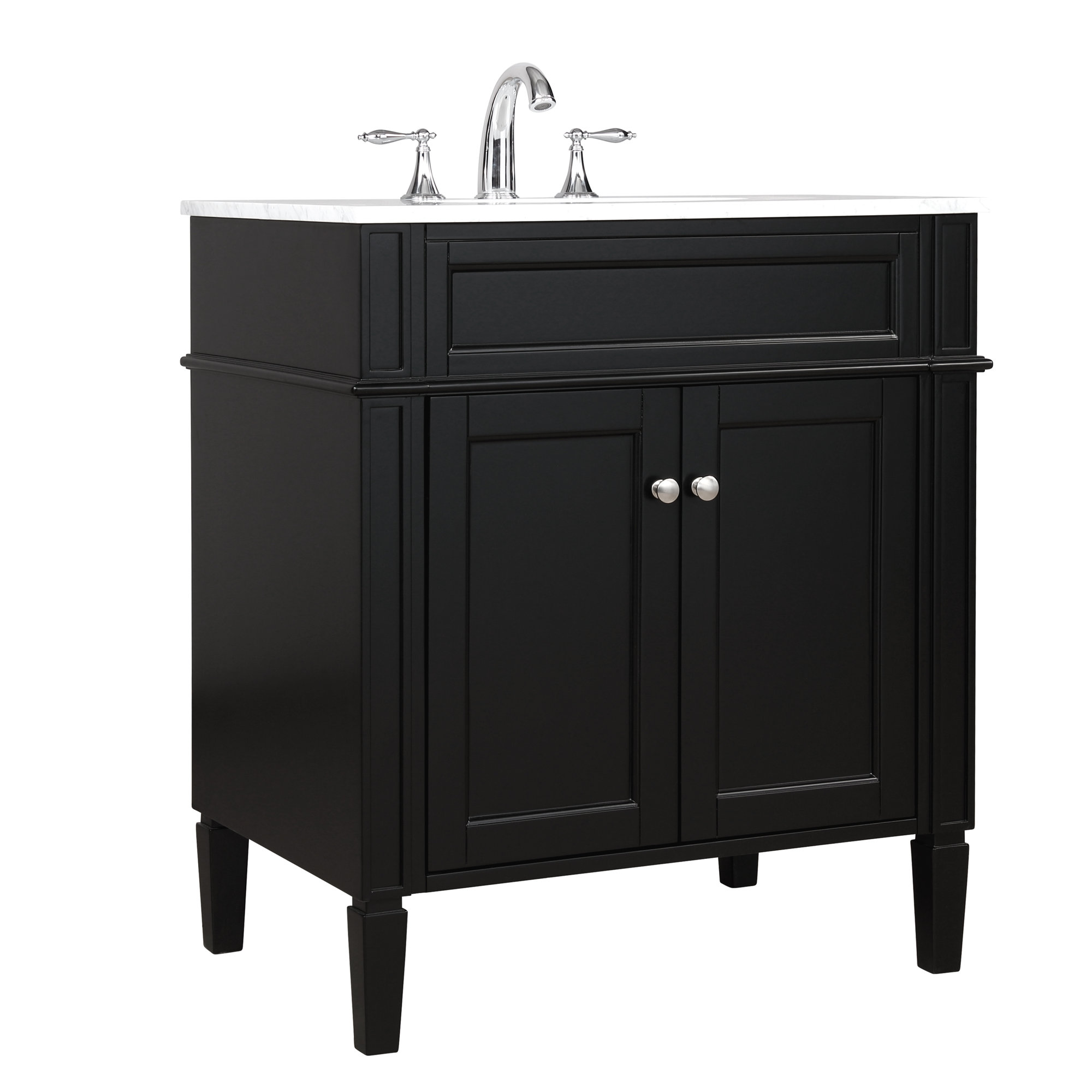 Rivers 30'' Single Bathroom Vanity, Black