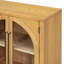 Grande armoire-buffet à 4 portes avec portes en verre, conception arquée et tablettes réglables pour un usage domestique polyvalent-487640188