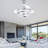 Orren Ellis 42" DIY Shade Chrome Modern Ceiling Fan with Lights and Remote, Quiet and Reversible DC Motor Ceiling Fan-304772254