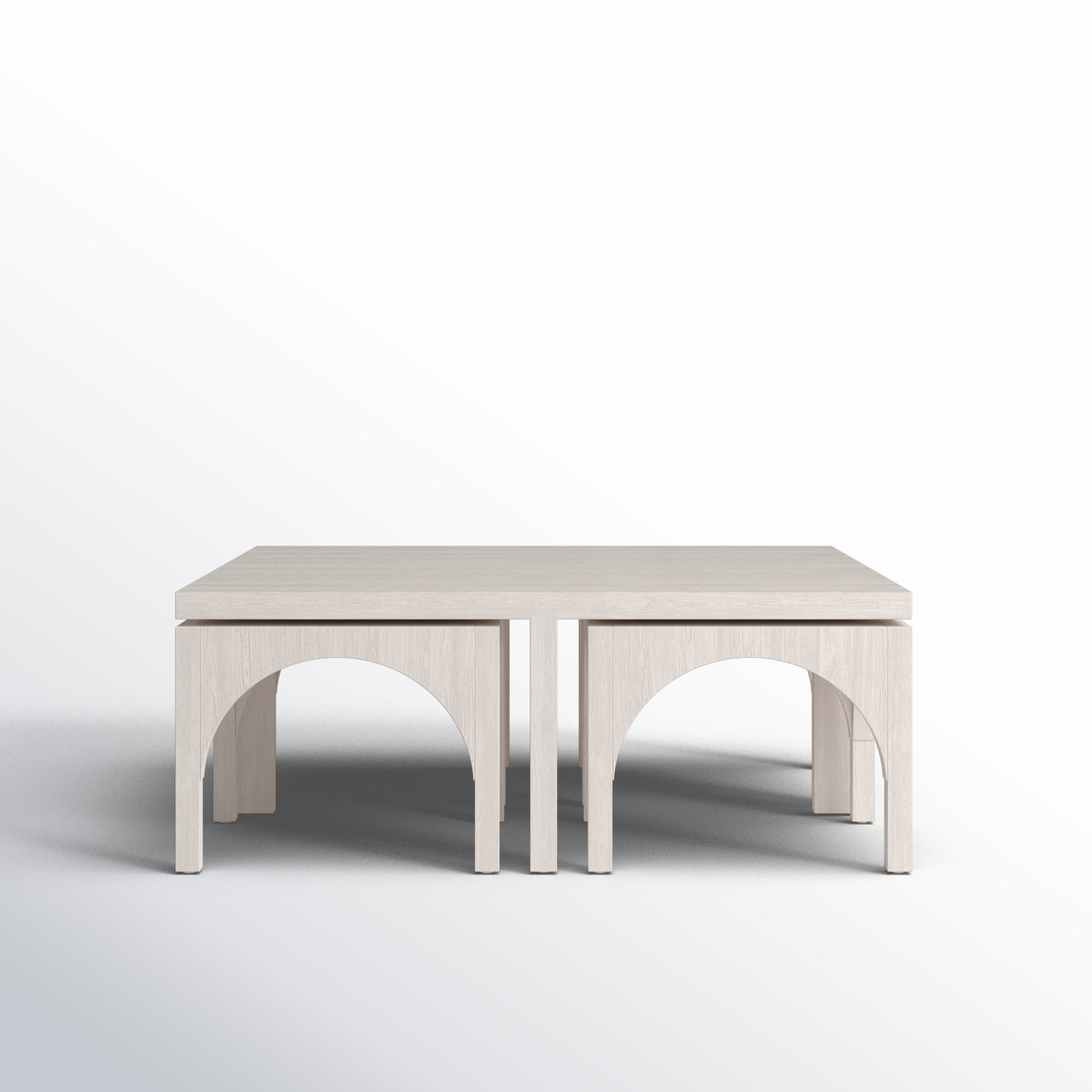 Calio Nesting Coffee Table, Off White Oak Solid