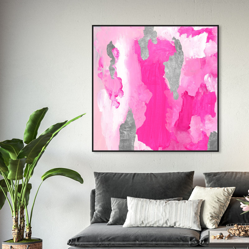 Ciel - impression d'art graphique, H 40 po x l 40 po x P 2 po, Toile avec cadre noir