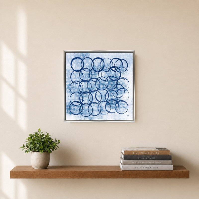 Eclipse II by Melissa Averinos - Graphic Art on Canvas, Silver