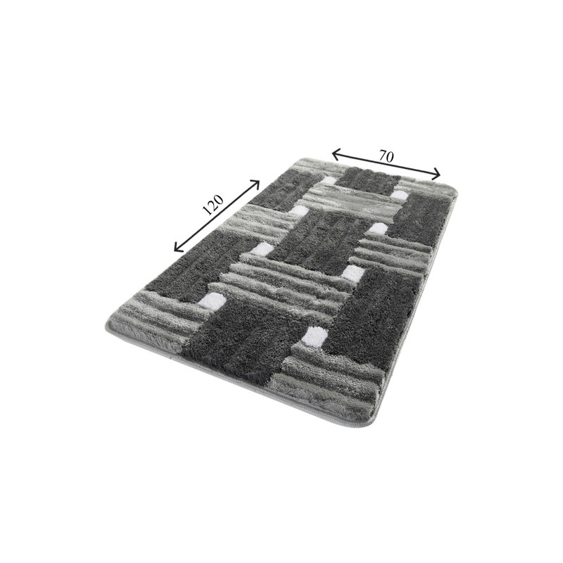 Premium Acrylic Bathmat, 24 x 47 Inches | 100% Antibacterial Acrylic, Pile Height: 0.7-1.2 Inches | Non-Slip Underside, Machine Washable at 86°F | Soft, Durable, and Stylish for Bathroom Safety & Comfort