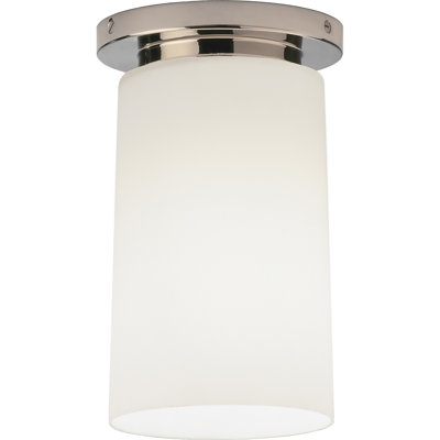 Modern Nina Flushmount Ceiling Light By Rico Espinet | Deep Patina & Frosted Glass Shade | 10.5 Height | UL Listed For Dry & Damp Locations