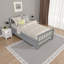 HOME DECOR Twin Trundle Bed with Headboard & Footboard, Space Saving Platform Frame, No Box Spring Needed, Grey-2114298784
