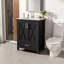 24-Inch Bathroom Vanity With Ceramic Sink, Divided Drawer & Soft-Close Doors-1876389947