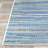 Victorine Striped Sand Azure Turquoise Indoor Outdoor Runner Rug-1142505367